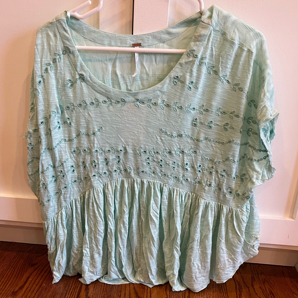 New with tags free people aqua top